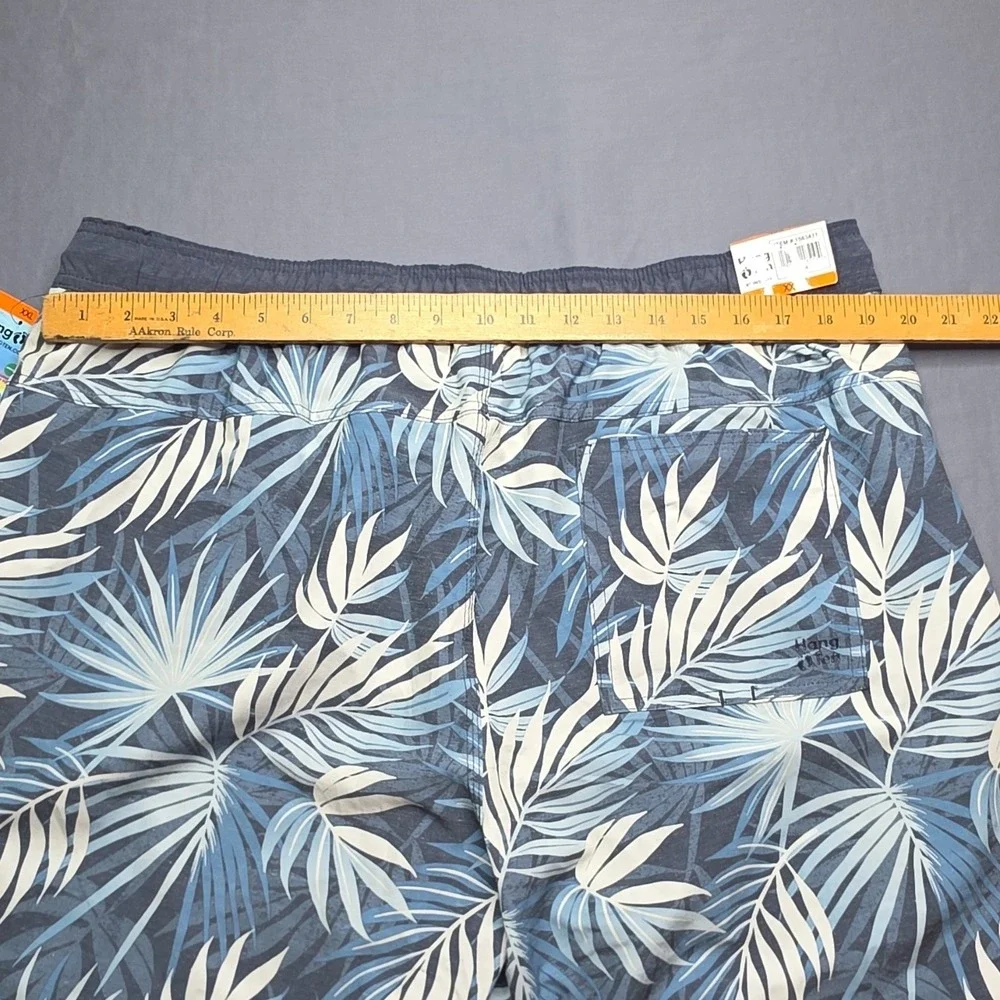 Hang Ten Men's XXL Blue White Floral Swim Shorts 9